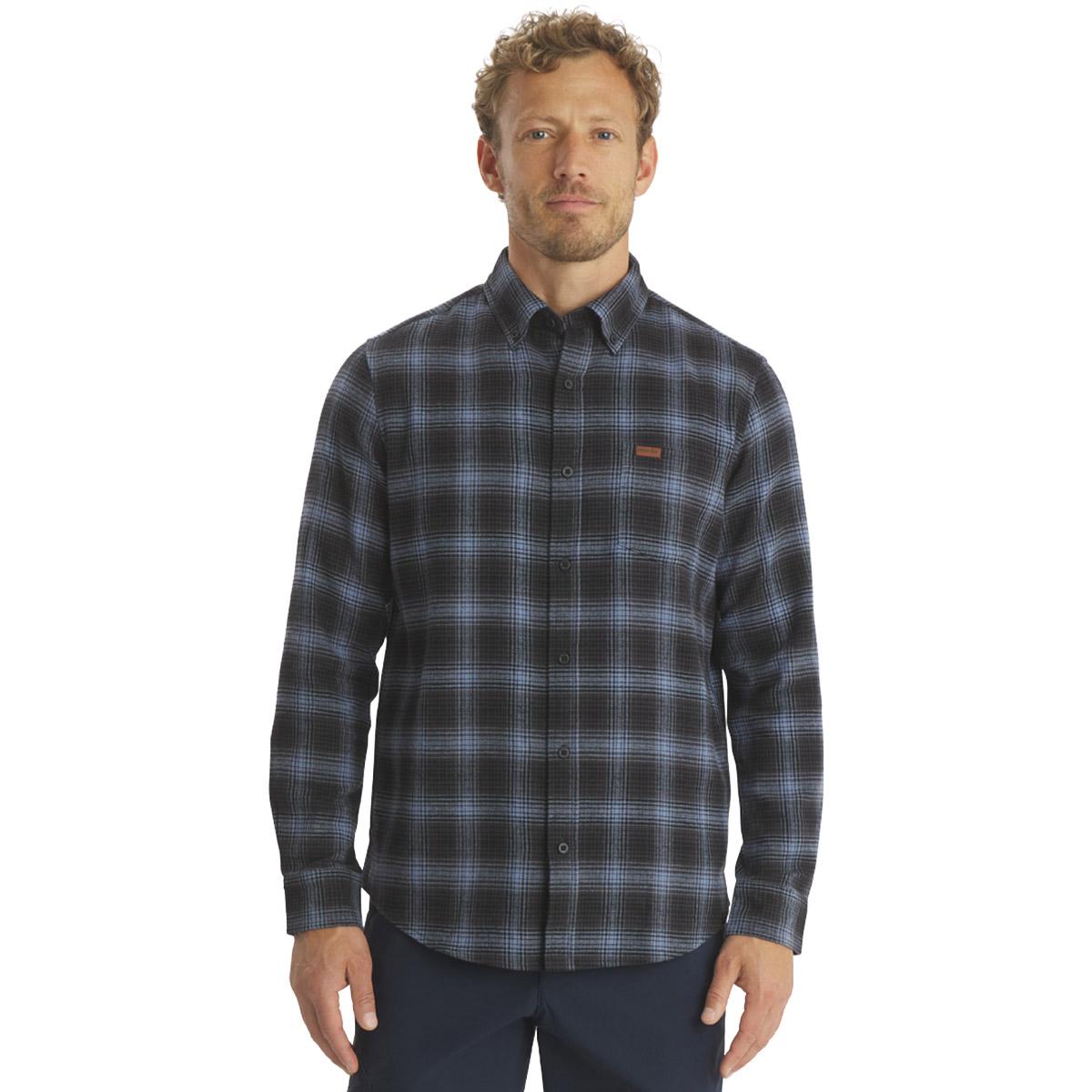 Mens Big & Tall LANDS'' END(R) Campside Flannel Shirt - Slate