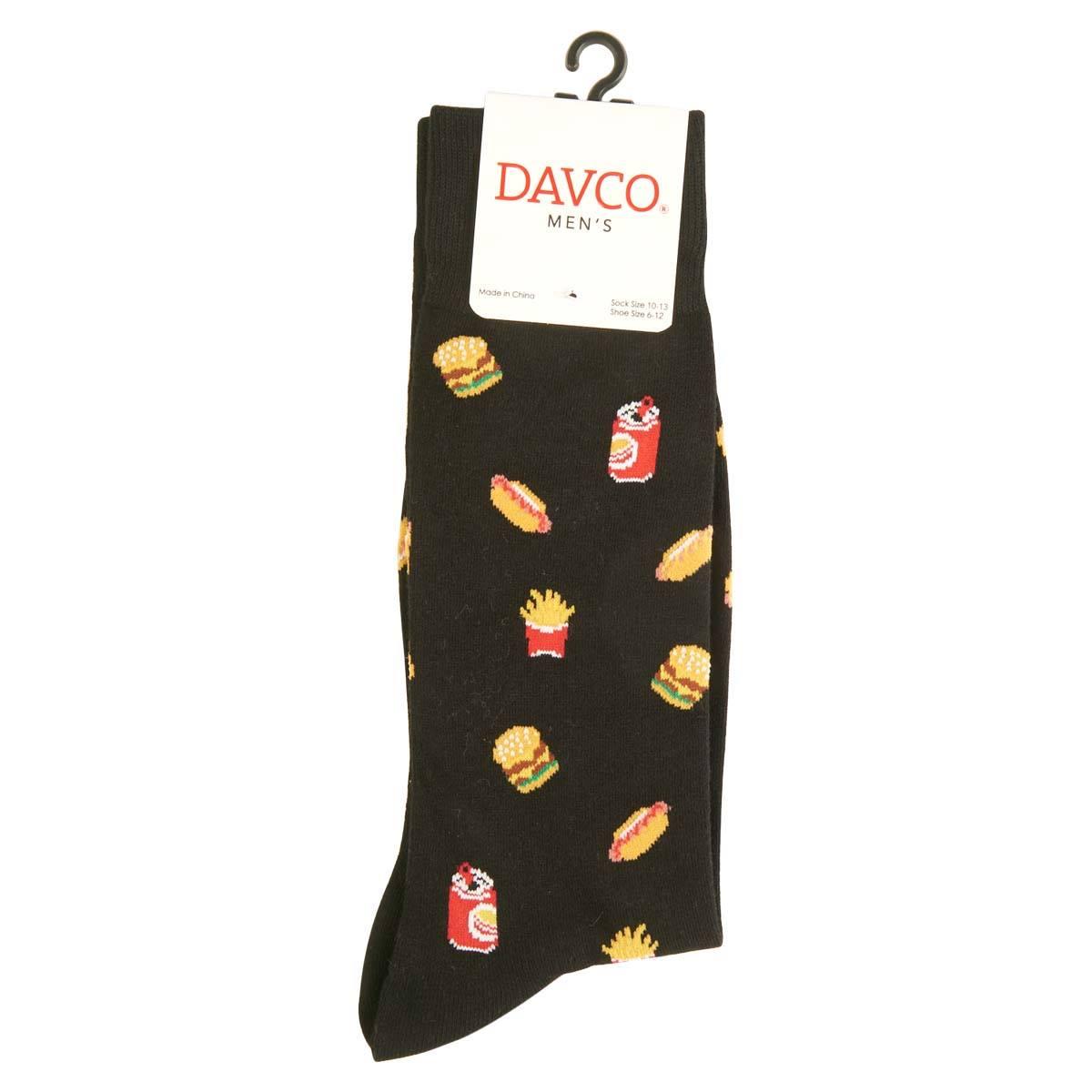 Mens Davco® Junk Food Crew Socks