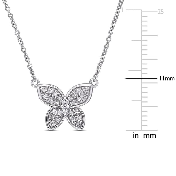 Diamond Classics&#8482; 10kt. White Gold Butterfly Necklace