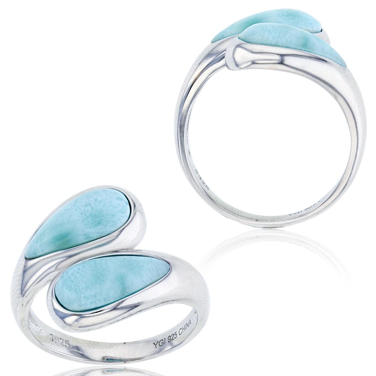 Gemstone Classics™ Silver & Rhodium Crossover Ring