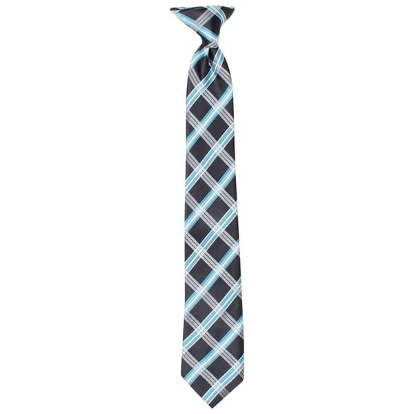 Boys (8-20) Bill Blass Clip On Plaid Tie - image 