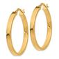 Gold Classics&#8482; 14kt. Gold 3mm Polished Hoop Earrings - image 2