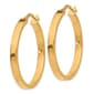 Gold Classics™ 14kt. Gold 3mm Polished Hoop Earrings - image 2