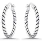 Designs by FMC Sterling Silver Round Twisted Hoop Earrings - image 1