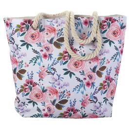 Renshun Canvas Floral Tote - Ivory