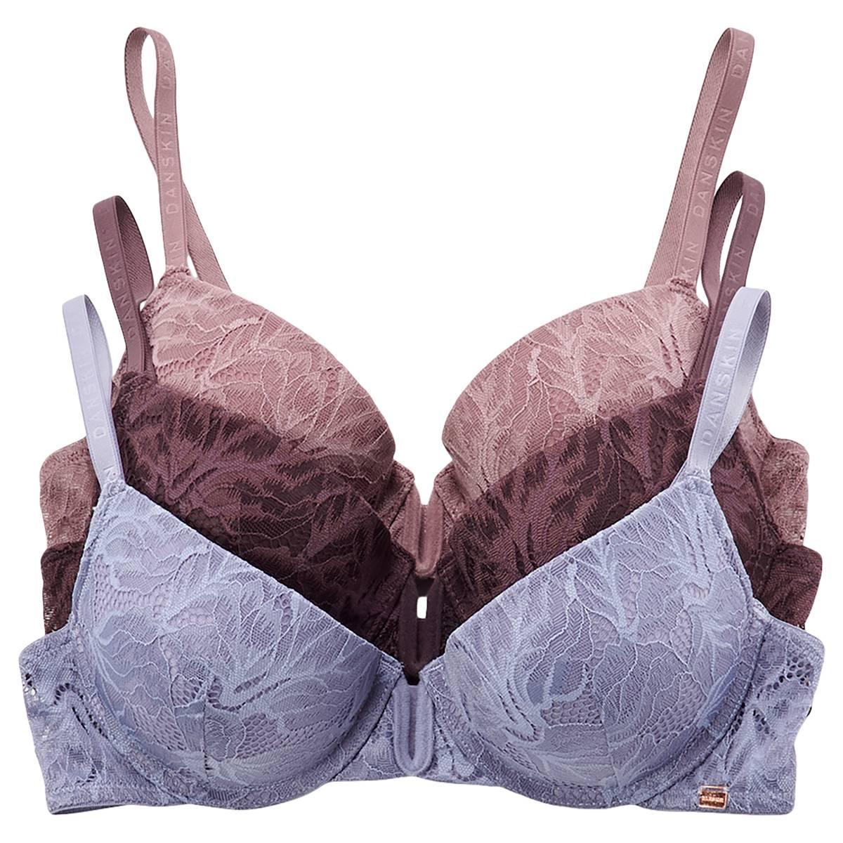 Open Video Modal for Womens Danskin 3Pk Bra W/ Logo Straps - DS8613-3PKC
