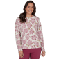Petites Heart''s of Palm Berry Fabulous Floral Long Sleeve Crew N - image 1