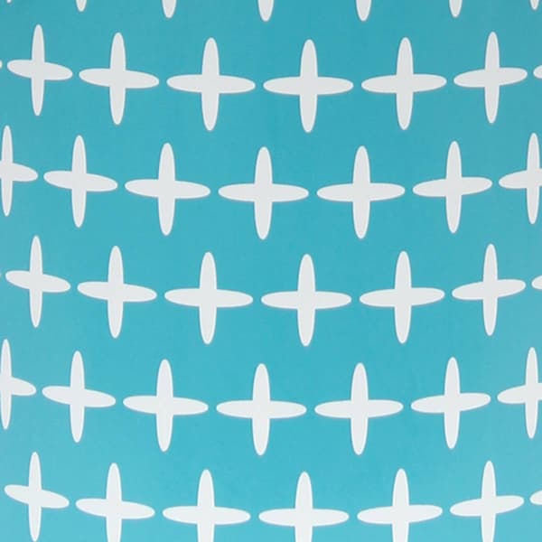 Simple Designs Blue Cross Fresh Prints Table Lamp