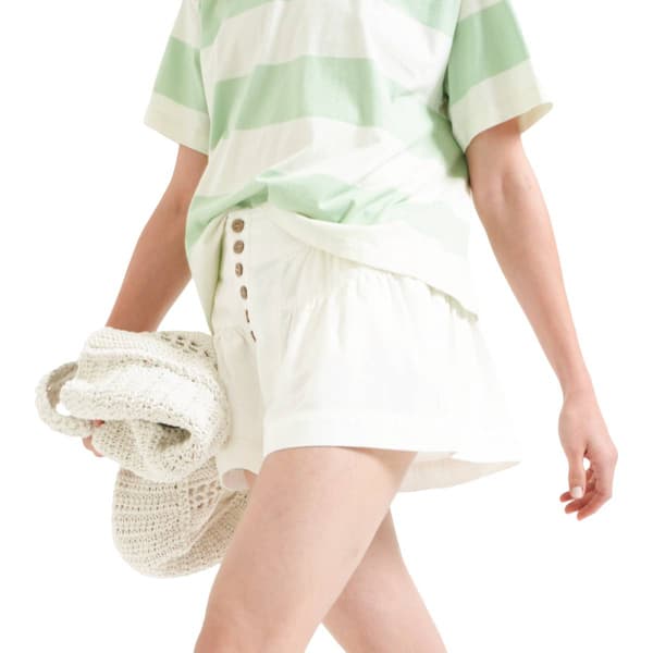 Womens MNK Seam Ruching High Rise Shorts