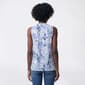 Womens Emily Daniels Sleeveless Floral Disco Foil Dot Blouse - image 2