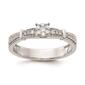 Pure Fire 14kt. White Gold Lab Grown Diamond Trio Engagement Ring - image 2