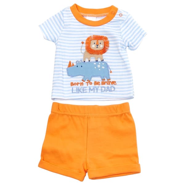 Baby Boy (3-9M)  Little Beginnings(R) Born To Be Brave Short Set - image 