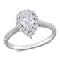 Gemstone Classics(tm) Sterling 1 3/8kt. Dew Moissanite Halo Ring - image 1
