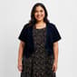 Plus Size Perceptions Short Sleeve Floral Drape Jacket Dress - image 4