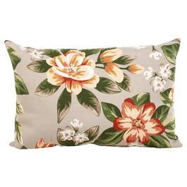 Jordan Manufacturing Floral Lumbar Toss Pillow - Grey/Coral