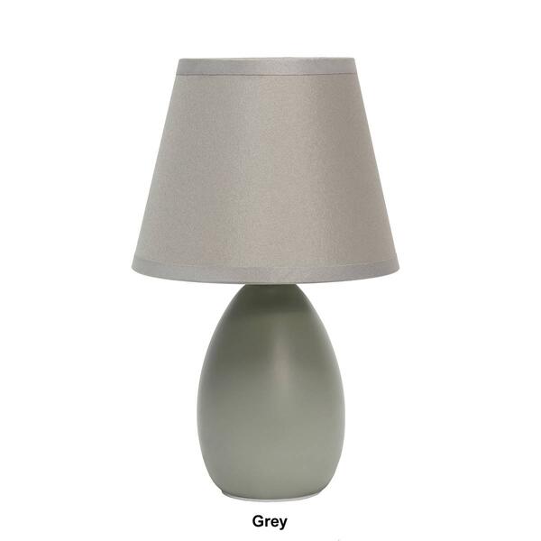Simple Designs Mini Egg Oval Ceramic Table Lamp w/Matching Shade