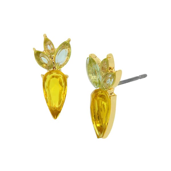 Betsey Johnson Carrot Stud Earrings - image 