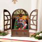 Northlight LED & Musical Retro Radio with Santa Scene Decor - image 1