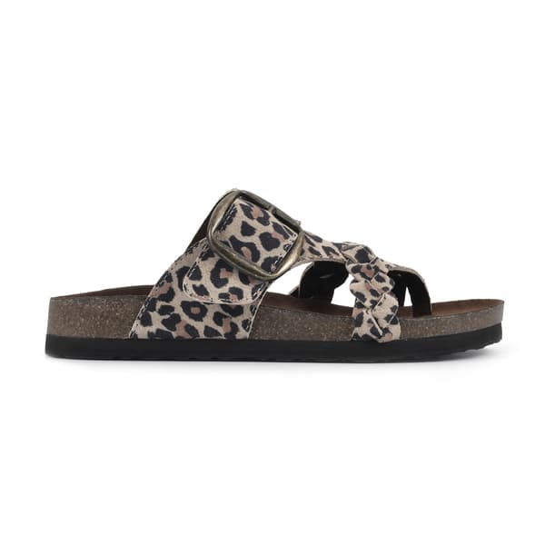 Womens White Mountain Heartfelt Leopard Footbeds&#8482; Sandals