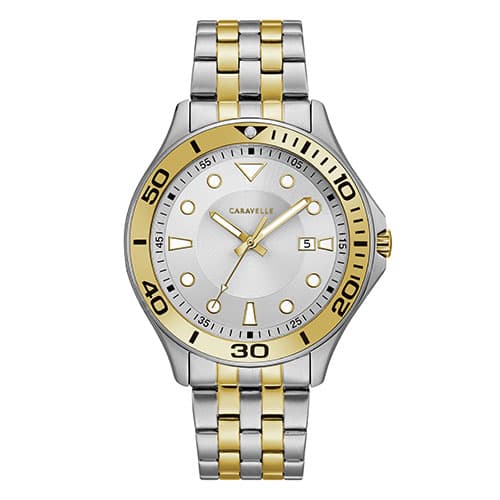 Mens Caravelle Two-Tone Dive Style Watch - 45B151