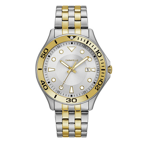 Mens Caravelle Two-Tone Dive Style Watch - 45B151 - image 