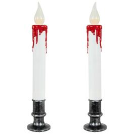 Northlight Seasonal Set of 2 Pre-Lit LED White And Red Candles