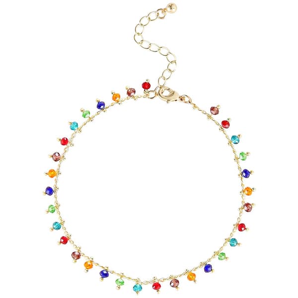 Jessica Simpson Imitation Yellow Gold Plated Multi Anklet Set