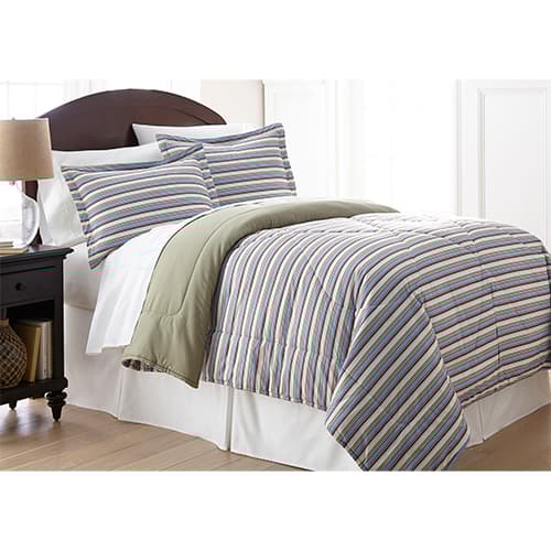 Shavel Home Products Awning Stripe Comforter Set
