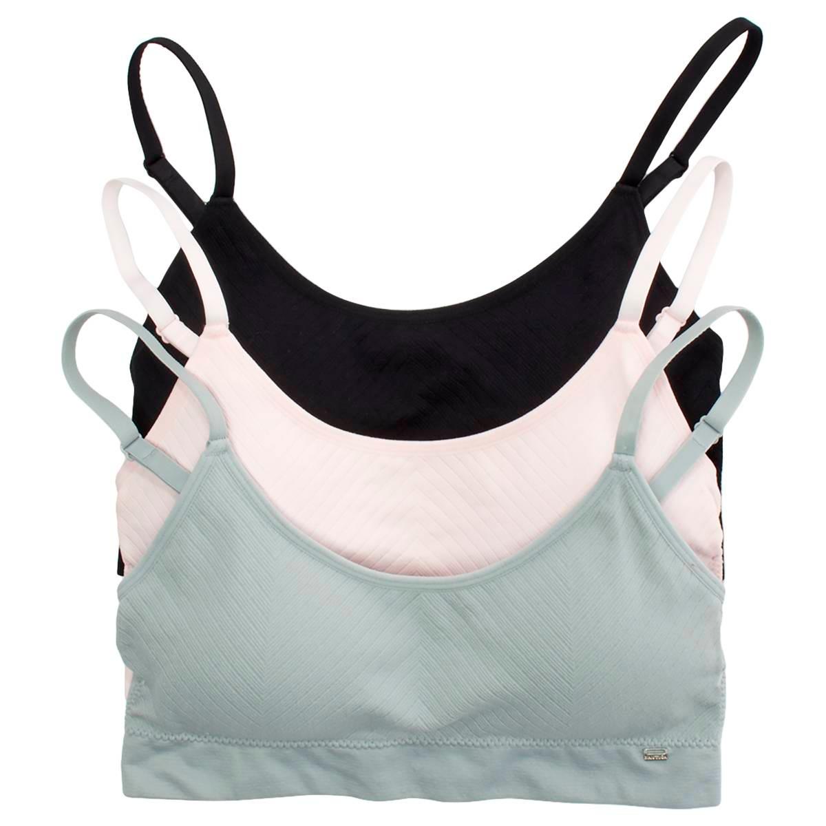 Womens Nautica 3pk. Flat Chevron Rib Seamless Lounge Bras