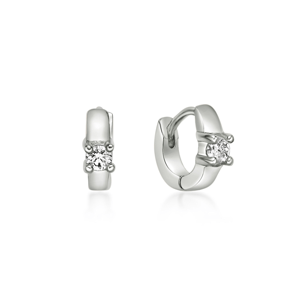 Brilliant Grown 1/10ctw. Lab-Grown Diamond Hoop Earrings