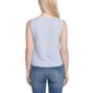 Womens NY Collection Sleeveless Stripe Tie Front Blouse - image 2