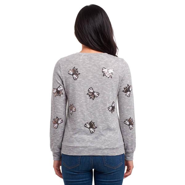 Womens Tru Self Long Sleeve Bow Sweater