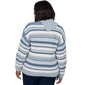 Plus Size Skye’s the Limit Icy Blue Sparkle Stripe Sweater - image 2
