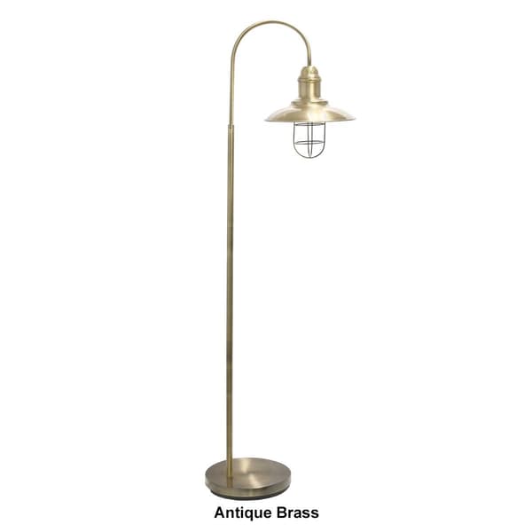 Lalia Home 1 Light Modern Farmhouse Floor Lamp w/Metal Cage Shade