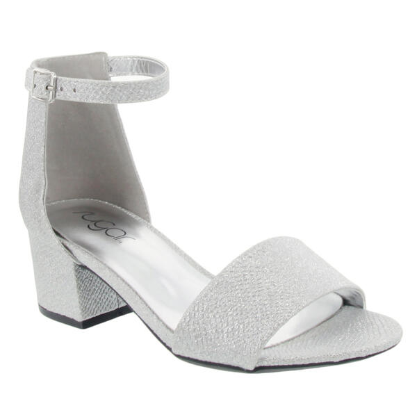 Womens Sugar Noelle Low Block Heel Slingback Sandals - Silver - image 