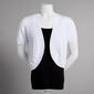 Womens Nina Leonard Short Sleeve Crochet Shrug - image 3