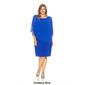 Plus Size MSK Solid Chiffon Rhinestone Cross Back Shift Dress - image 5