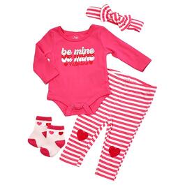 Baby Girl &#40;3-9M&#41; Baby Essentials&#40;R&#41; Vday Be Mine 4pc. Set