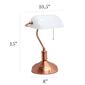 Simple Designs Executive Banker''s Desk Lamp w/White Glass Shade - image 8