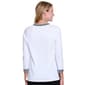 Womens Multiples 3/4 Sleeve Stripe Trim V Neck Sweater - image 2