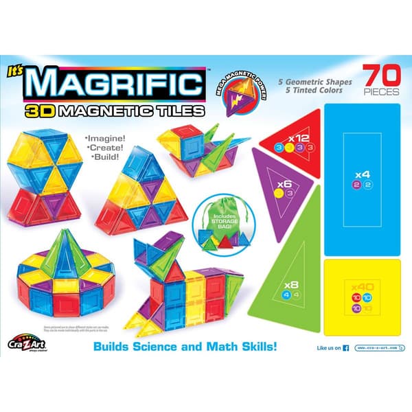 Cra-Z-Art&#8482; 70pc. Magrific Magnetic Tiles