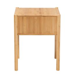 Baxton Studio Naresh Brown Bamboo Wood 1-Drawer End Table