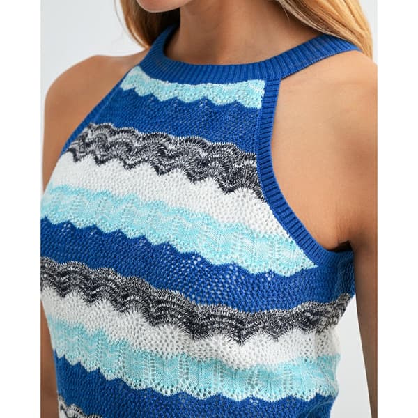 Womens CITY BLUES Halter Neck Pointelle Knit Dress