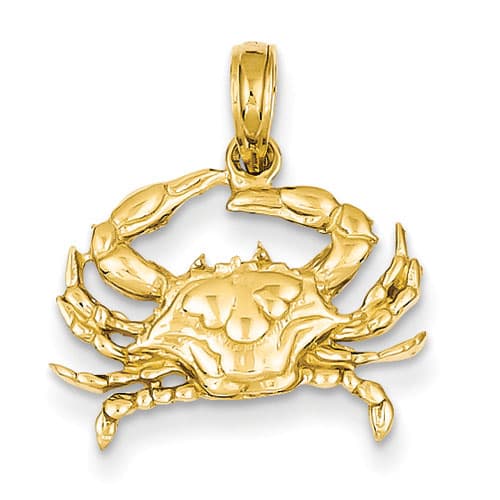 Gold Classics&#40;tm&#41; 14k. Blue Crab Pendant - image 