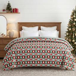 Ashley Cooper(tm) Red & Green Tree Plush Comforter