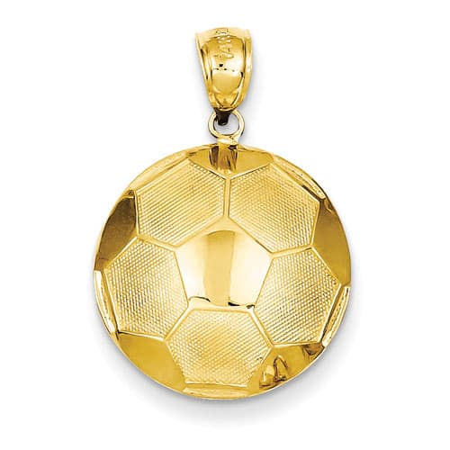 Unisex Gold Classics&#40;tm&#41; 14k. Gold Soccer Ball Pendant - image 