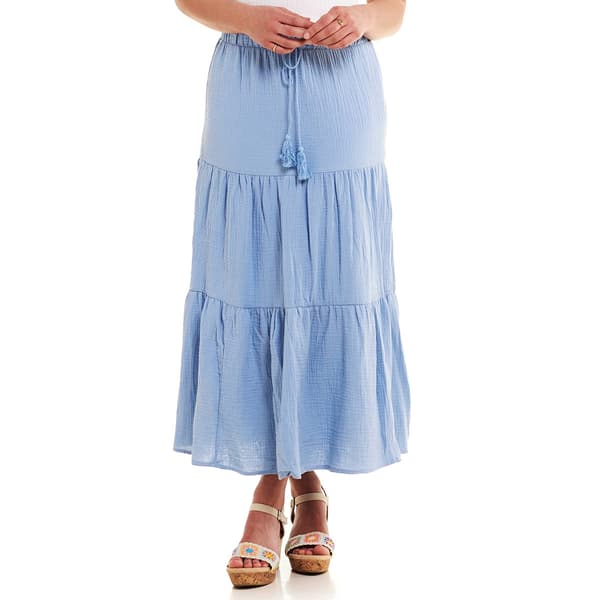 Juniors No Comment Tea Date Gauze Maxi Skirt