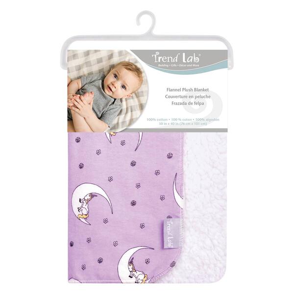 Trend Lab&#40;R&#41; Unicorn Moon & Faux Shearling Blanket - image 