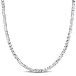 Sterling Silver 12 1/2ctw. Dew Moissanite Tennis Necklace