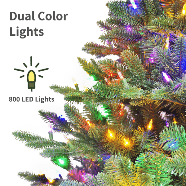 Puleo International 6.5ft. Pre-Lit Noble Fir Christmas Tree